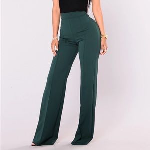 High waisted green pants (nwot)
